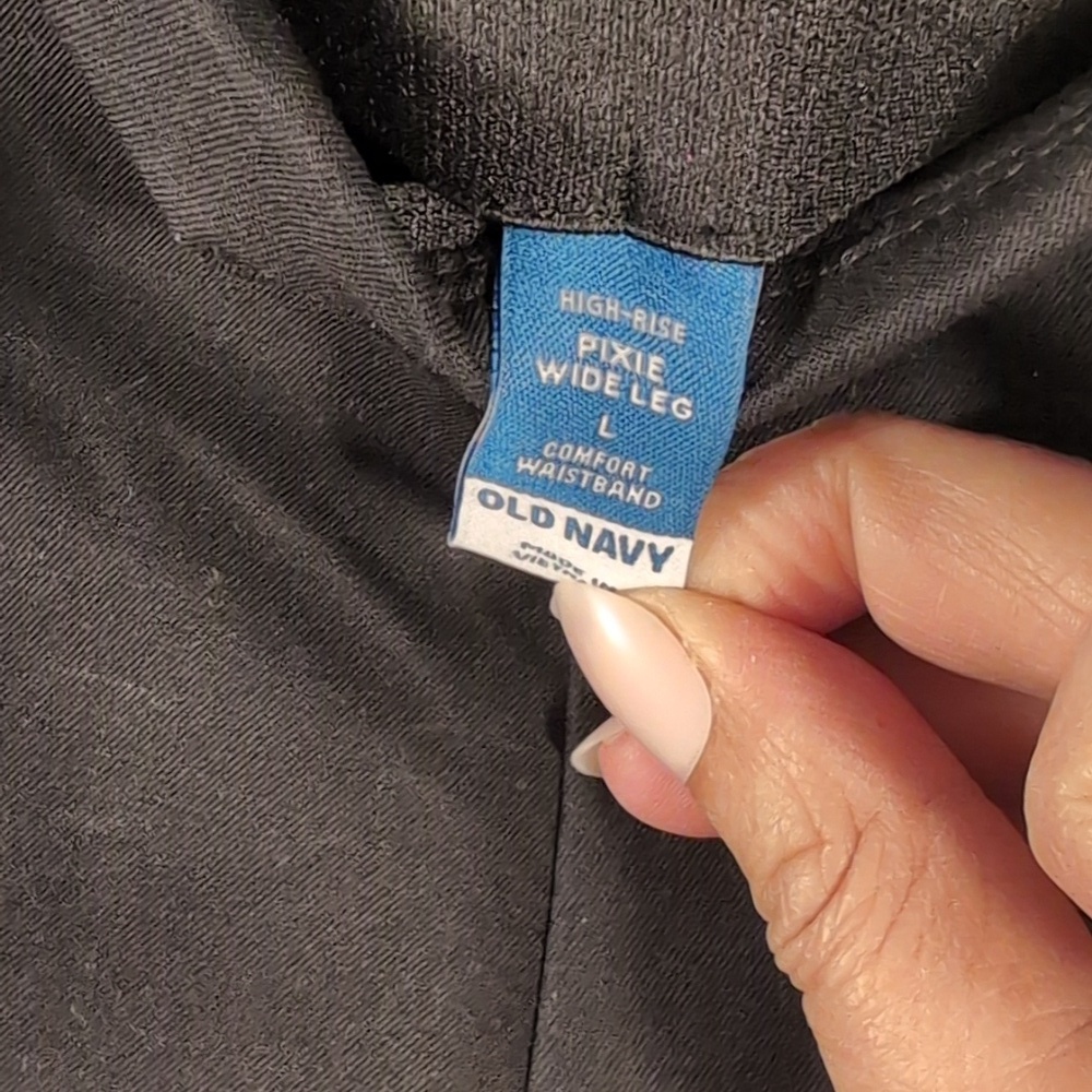 Old Navy Pixie Wide Legs Black Pants Size Large New With Tags Size Large - Picture 6 of 9